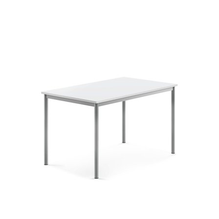 Tisch BORÅS, 1200x800x720 mm, Laminat weiß, alugrau