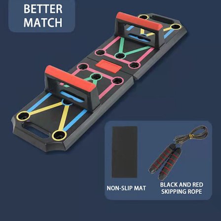 Multifunktions Push Up Board Vikbar 9 In 1 Push Up Stand Träningsbräda Push Up Rack Fitness för hemmagym