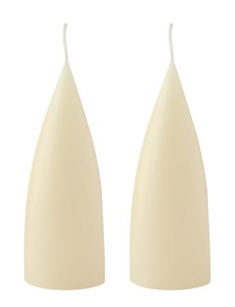 Hand Dipped C -Shaped Candles, 2 Pack Home Decoration Candles Block Candles Creme Kunstindustrien