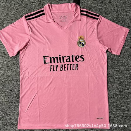 2025-2026 sesongen Real Madrid Club fotballdrakt fanutgave rosa polo-trøye