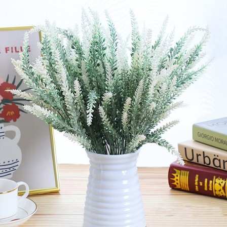 6 keinotekoista laventeliasetelmaa hää-, koti- ja toimistokoristeluun