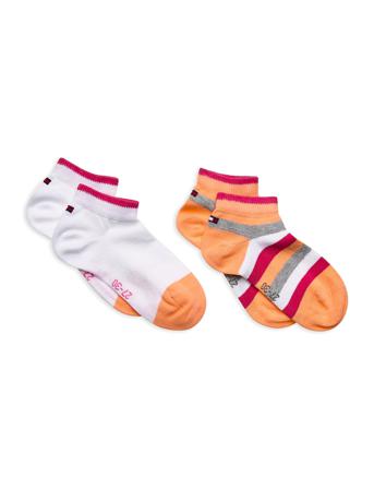 Th Kids Basic Stripe Quarter 2P Socks & Tights Socks Oranssi Tommy Hilfiger