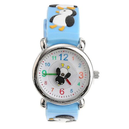 1 stk. Tegneserie Pingvin Ur Silikone Quartz Ur Kreativt Armbåndsur Mode Afslappet Ur Til Børn