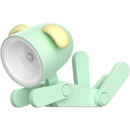 Söt hundnattlampa, nattlampa barnlampa för sovrum, justerbar vinkel LED bärbar hundlampa, batteridriven nattlampa green
