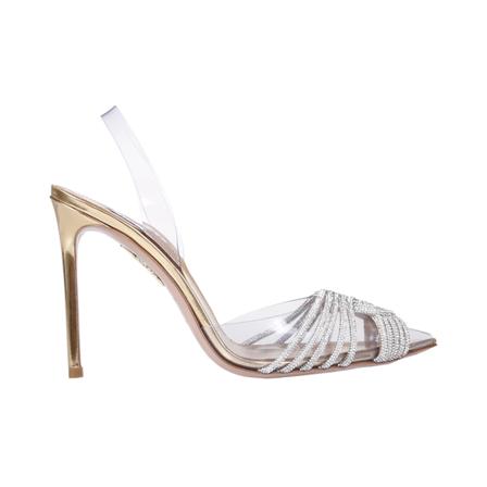 Aquazzura Sandaler Grå, Dame Sandaler med hæl, Størrelse: 36 EU