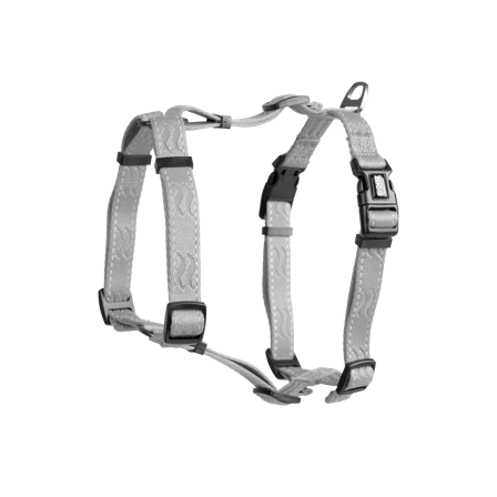 Selected by ZOO - Sele Rufus H-sele justerbar XS/S 15 mm x 50 cm grå - Hund - Halsbånd - ZOO.no