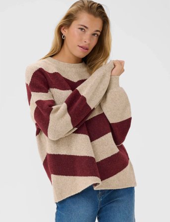 Kaffe Kaverana Knit Pullover - Burgundy - M