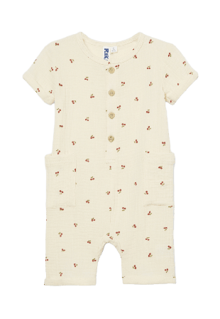 RIKIKI Onsie i krinklad bomull STELLAN Underdelar Röd 62