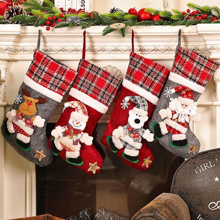 4 x Juldekoration dockstrumpor Juldekoration barn