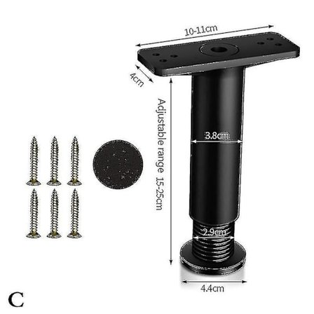 Teleskopisk Stråle Støttefod Ikke Massivt Træ Sengestel Ramme Hylde Stang Bund Loa Tw [Db]