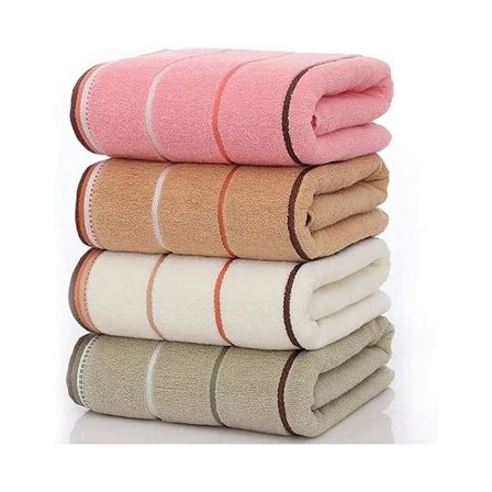 Sæt med fire 100% kæmmet bomulds badehåndklæder: Super absorberende og super bløde bomulds spa håndklæder (35 x 75 cm)