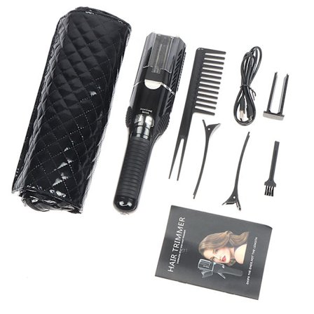 Delade toppar Hårtrimmer Styling Tool Hår ter Shaper Hair Razor Black