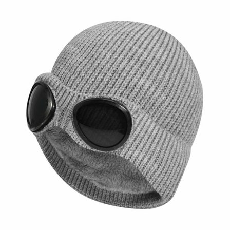 1 harmaa talvinen lämmin neulottu pipo