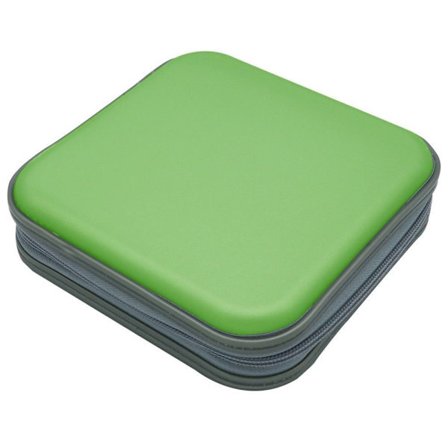 CD-fodral, 40 Kapacitet Hård Plast DVD-fodral Bärbar Dragkedja CD-fodralhållare Stor Förvaringsskivplånbok Väska för Bil Hem Resa - Grön