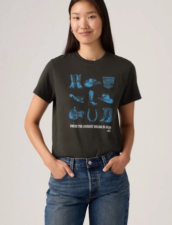 Levi's Graphic Classic Tee Cowboy Pos - Black - S