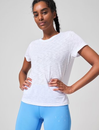 Casall Soft Texture Tee - White - 40