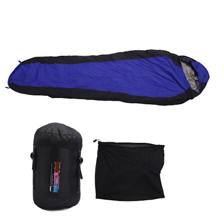 Muumio-makuupussi, kevyt 0°C - 5°C, kylmän sään lämmin untuvamakuupussi retkeilyyn ja telttailuun