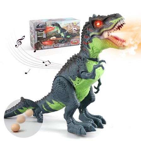 Elektrisk eldspruta dinosaurie leksak med rytande ljud batteridriven gående dinosaurie leksak present till barn