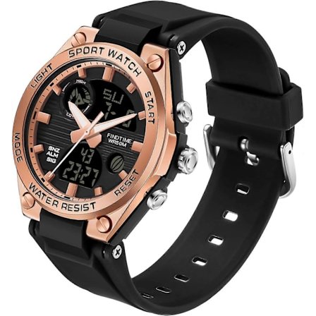 Dame Sports Digitalure Armbåndsur til Kvinder med Vandtæt Dobbelt Tid Dato Lysende Baggrundslys Uge Alarm Stopur