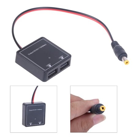 6V30A til 5V3A USB Hurtigopladning Bilopladningsadapter DC5521 til To USB-forbindelser