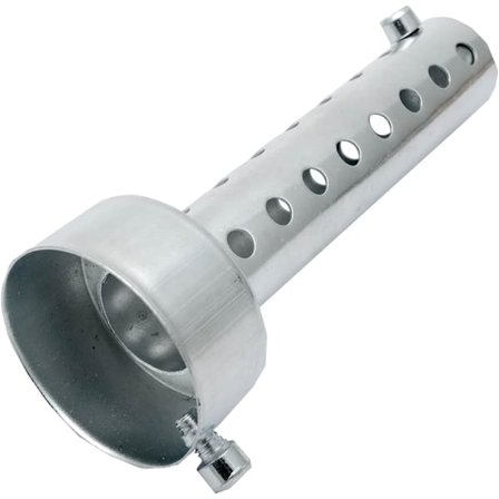 45mm Universell Motorsykkel Eksos Lyddemper Kort Lyddemper, Sølv