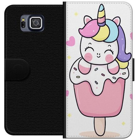 Plånboksfodral till Samsung Galaxy Alpha med Glad enhörning