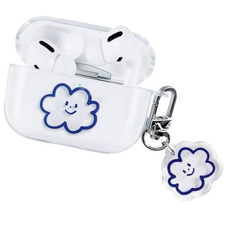 Coque AirPods Pro - Hårdförsäljning - Moln Mönster - Transparent - Första Generationen - 2019
