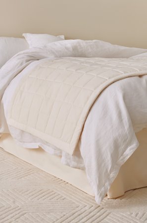 Jotex - Hotellsengeteppe 45 Cm Naturhvit - LINDEN - Kjøp Sengetepper hos Jotex