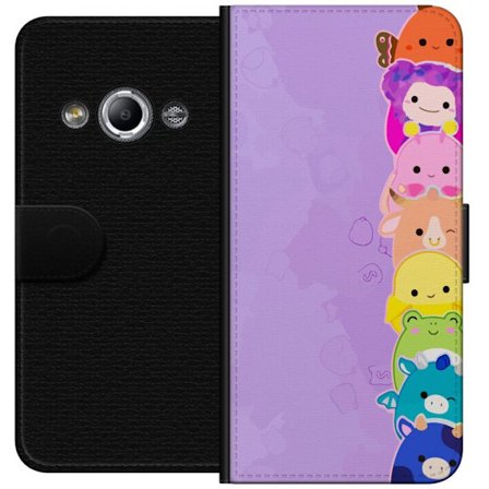 Yhteensopiva Lompakkokotelo Samsung Galaxy Xcover 3 Tumma siluetti Jeesuksesta, jolla on orjantappurakruunu mustaa taustaa vasten, voimakkaassa kontra