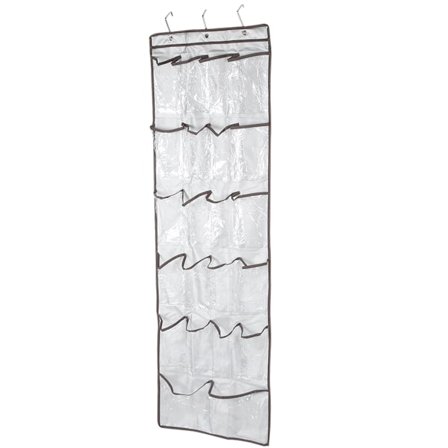 Sko- og lekeoppbevaringsstativ for dør, Oxford-stoff, hengende oppbevaring, plassbesparende med 22 lommer