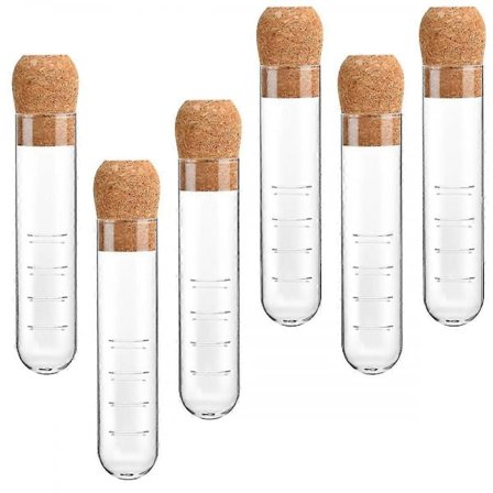 6 st Glas Teinfuser, Glas Sil, Korklock, Återanvändbar Glasdiffuser För Te