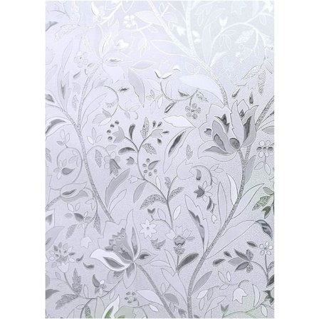 Läpinäkymätön ikkunakalvo, itseliimautuva lasikalvo, 30x100cm - tulppaanimalli, 3D anti-UV-kalvo, anti-frost-kalvo, antistaattinen kalvo