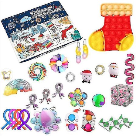 Julkalender med Fidget Toys - Stressreducerande Fidget Toys i Blind Box för Barn