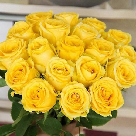 10 stk. gule roser kunstige blomster. Lang individuel stilk ægte berøringsrose faux-perfet