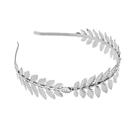 Mode Blad Hårbånd Hovedbøjle Brude Hovedbeklædning Hårtilbehør Amazon Guld Blad Hårbånd Blad Hovedbeklædning sølv
