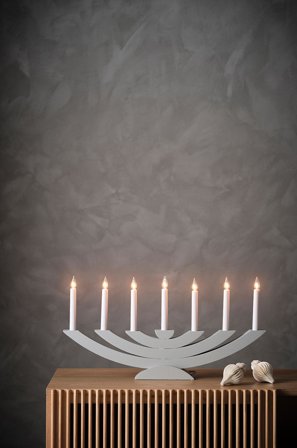 Star Trading - NAVIDA el-lysestage - Grå - Adventslysestager - Fra Homeroom