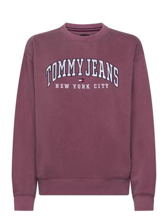 Tjw Rlx Varsity Crew Tops Sweat-shirts & Hoodies Sweat-shirts Burgundy Tommy Jeans