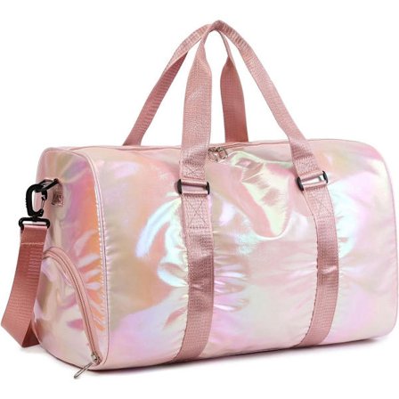 Pink Dance Sports Taske til Piger med Skorum Våd Lomme 48x26x39cm Rejsehåndbagage Weekendtaske