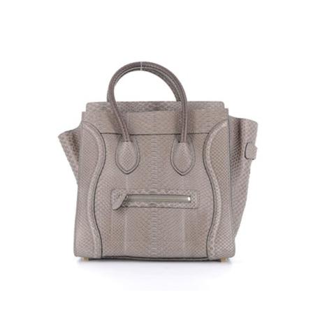 Celine Vintage Pre-owned Canvas Håndtaske Grå, Dame Vintage Tasker, Størrelse: ONE Size