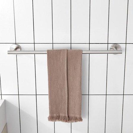 24-tommers håndklædeholder i rustfrit stål, 2 installationsmetoder, børstet finish