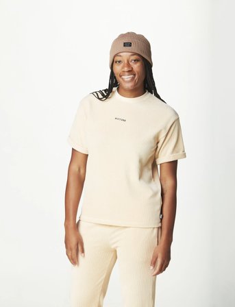 PICTURE ORGANIC CLOTHING Kiarra Velours Tee - Beige - XS