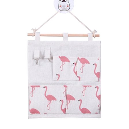 Hmwy-hængende taske dør hængende arrangør sengetid 4 lommer 2 kroge sovesal opbevaringspose