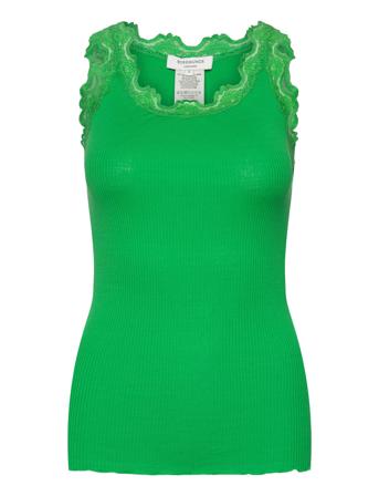 Rwbabette Sl U-Neck Long Lace Top Green Rosemunde