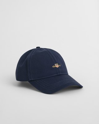 GANT - Shield caps i bomullstwill til dame marine