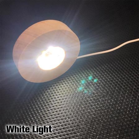 Puinen LED-valonäytön pohja kristallilasihartsitaidekoriste White Light one size