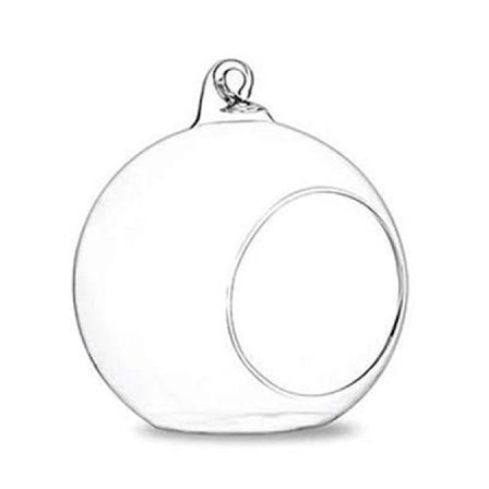 Hengende Glass Terrarium Globe Telysholder Lysestake Hjem Sukkulenter Vase Henger