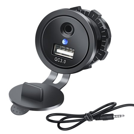 Bilmonteringskabel USB3.0 & 3.5mm AUX forlængerkabel Biltilbehør Vandtæt