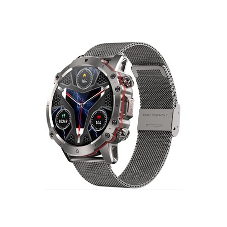 Smartklocka med Bluetooth-samtal, 1,43-tums skärm, pulsmätning och blodtrycksmätning samt flera sportlägen