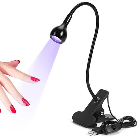 UV LED Mini Nail Lamp - Kompakt og effektiv til negle og gellack (Sort)