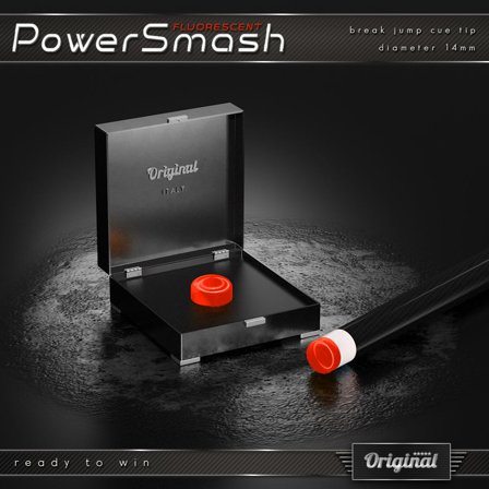 Original Cue Tip [ Power Smash ] Break and Jump - Fluo Orange